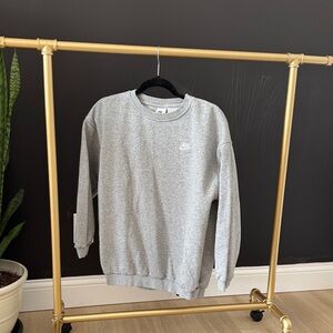 Nike Kids Oversized Gray Crewneck Sweatshirt